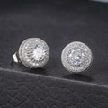 Diamond Round Stud Earrings