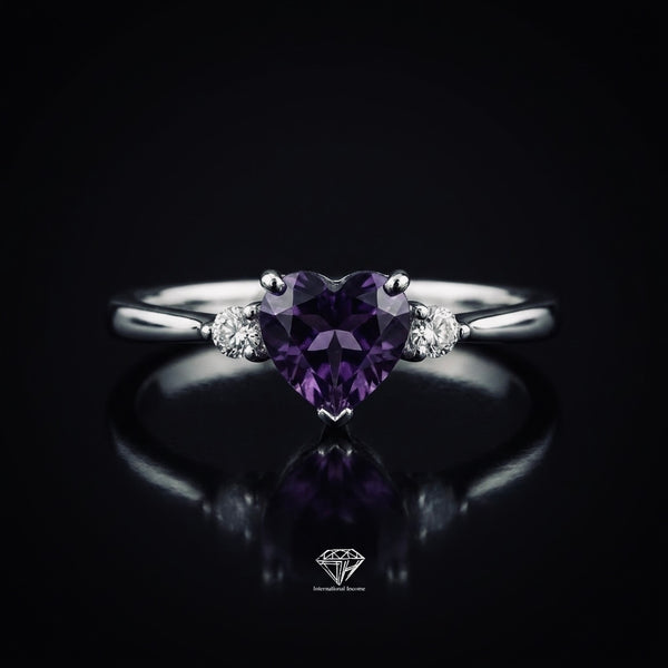 Heart Amethyst Ring