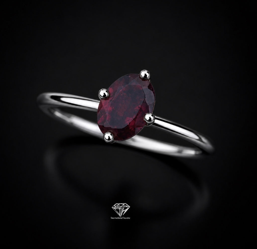 Natural Rhodolite Royale Ring