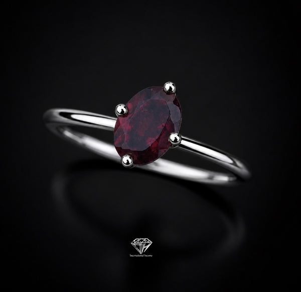 Natural Rhodolite Royale Ring
