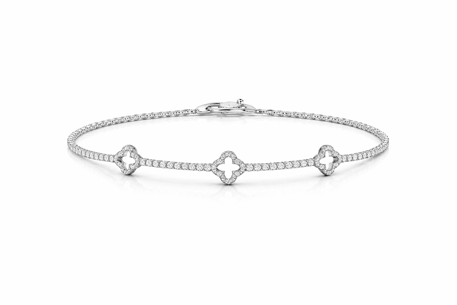 Four leaf Clover tennis bracelet