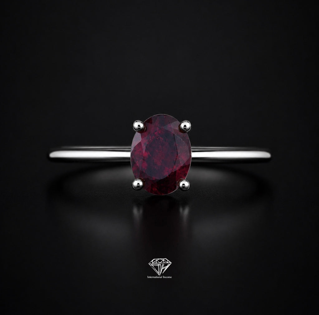 Natural Rhodolite Royale Ring