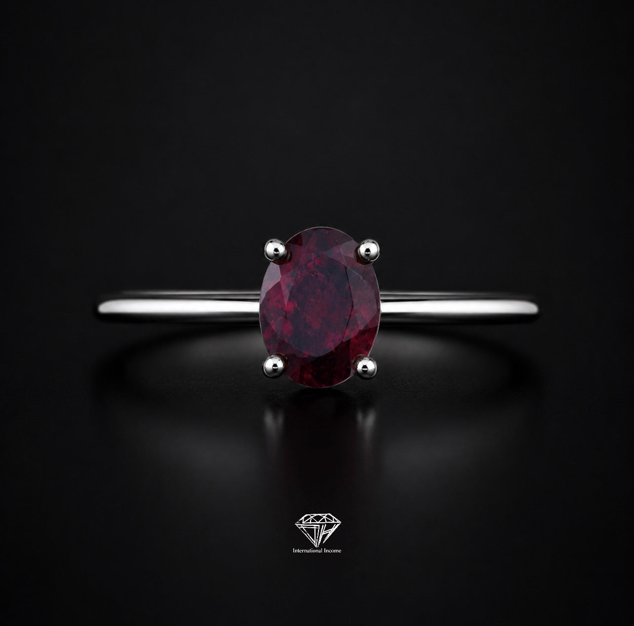Natural Rhodolite Royale Ring