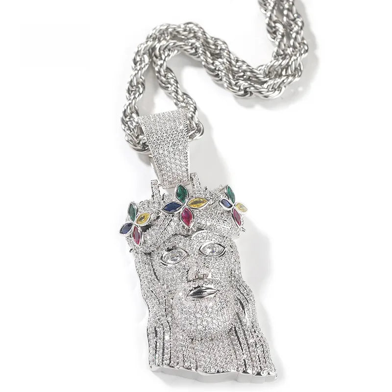 Four Leaf Clover Crown Necklace