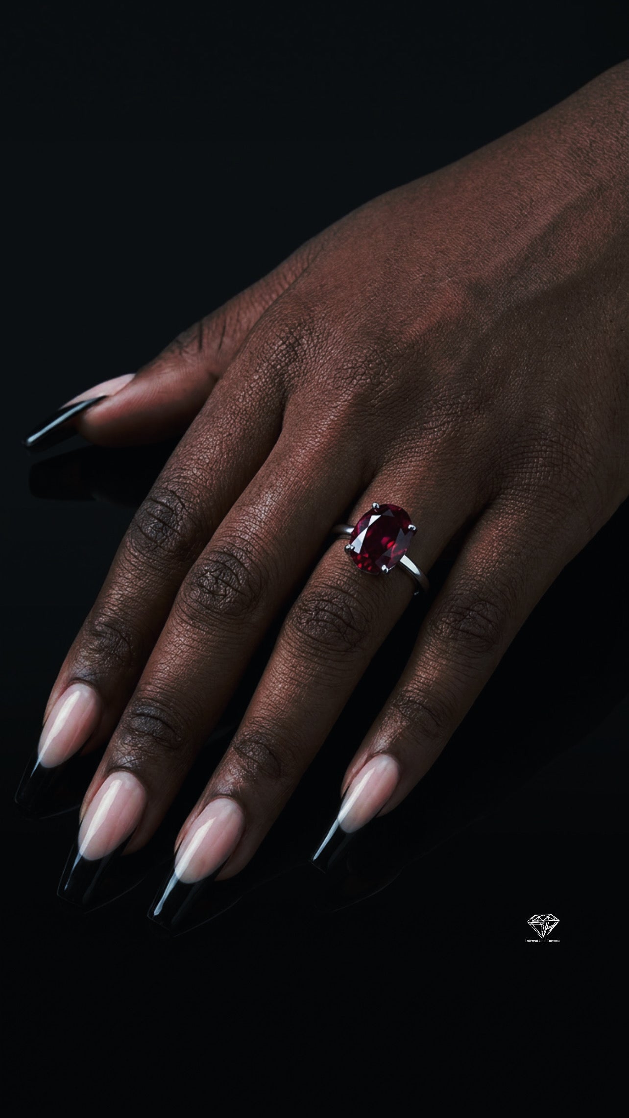 Natural Rhodolite Royale Ring