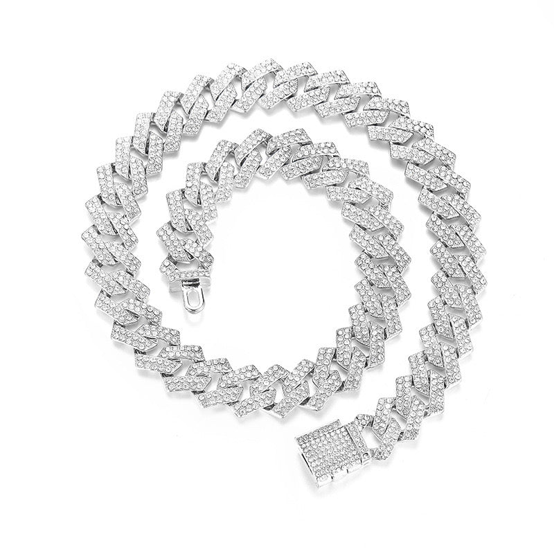 14MM BAGUETTE PRONG CUBAN CHAIN