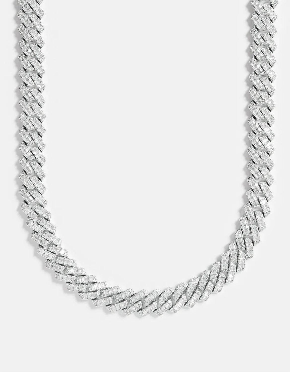 14MM BAGUETTE PRONG CUBAN CHAIN